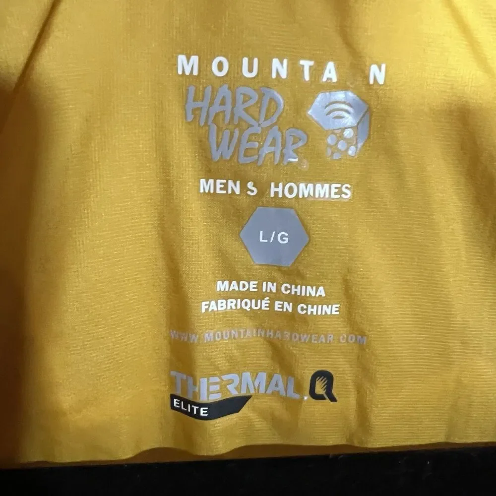 Mountain Hardwear Thermal Q Elite Yellow Lightweight Puffer Jacket Men's Large - Picture 4 of 6